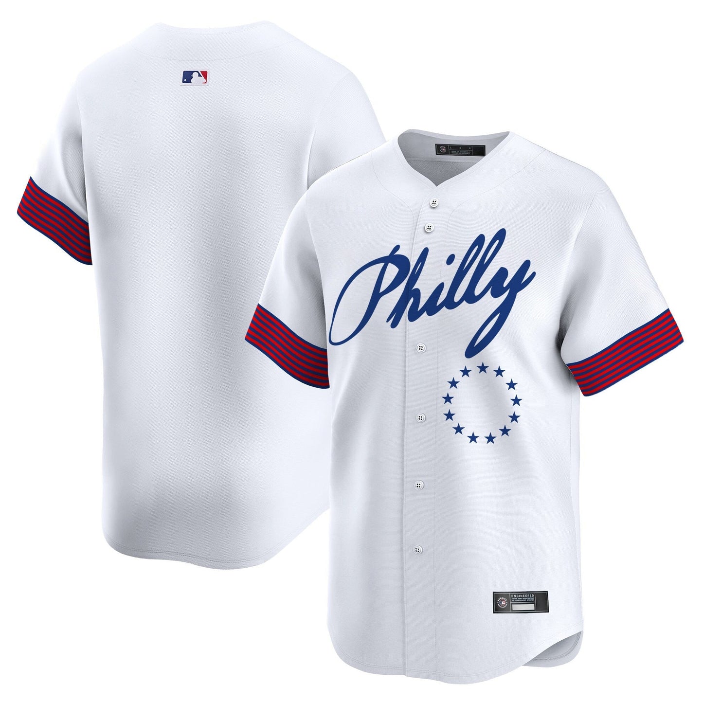 Men's Philadelphia Phillies 2025 Independence Day Vapor Premier Limited Jersey V2 - All Stitched