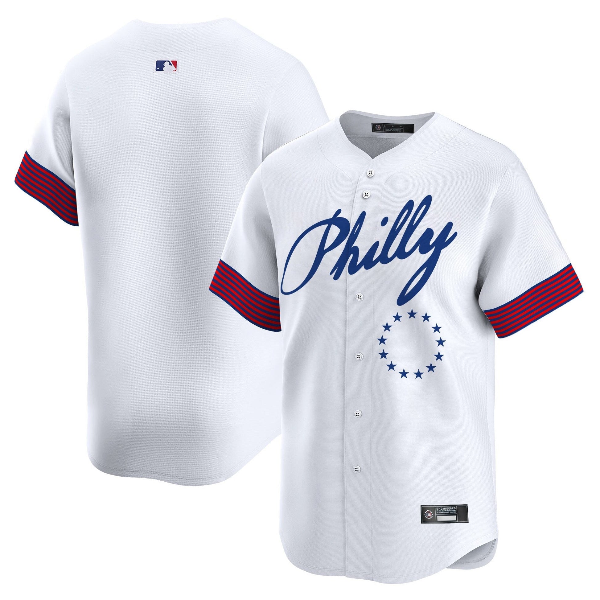 Men's Philadelphia Phillies 2025 Independence Day Vapor Premier Limited Jersey V2 - All Stitched