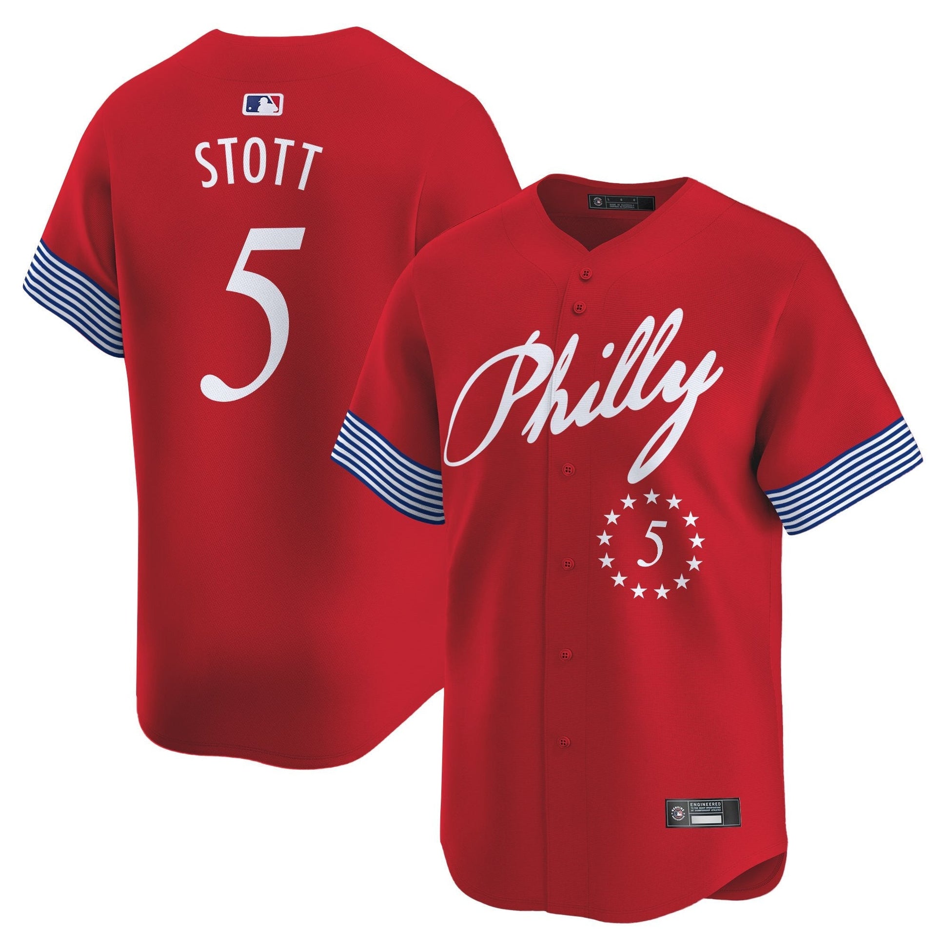 Men's Philadelphia Phillies 2025 Independence Day Vapor Premier Limited Jersey V2 - All Stitched