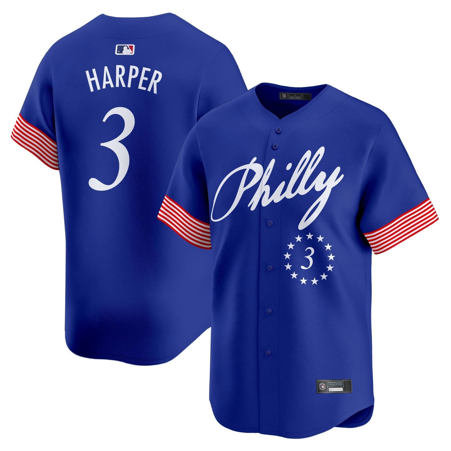 Men's Philadelphia Phillies 2025 Independence Day Vapor Premier Limited Jersey V2 - All Stitched