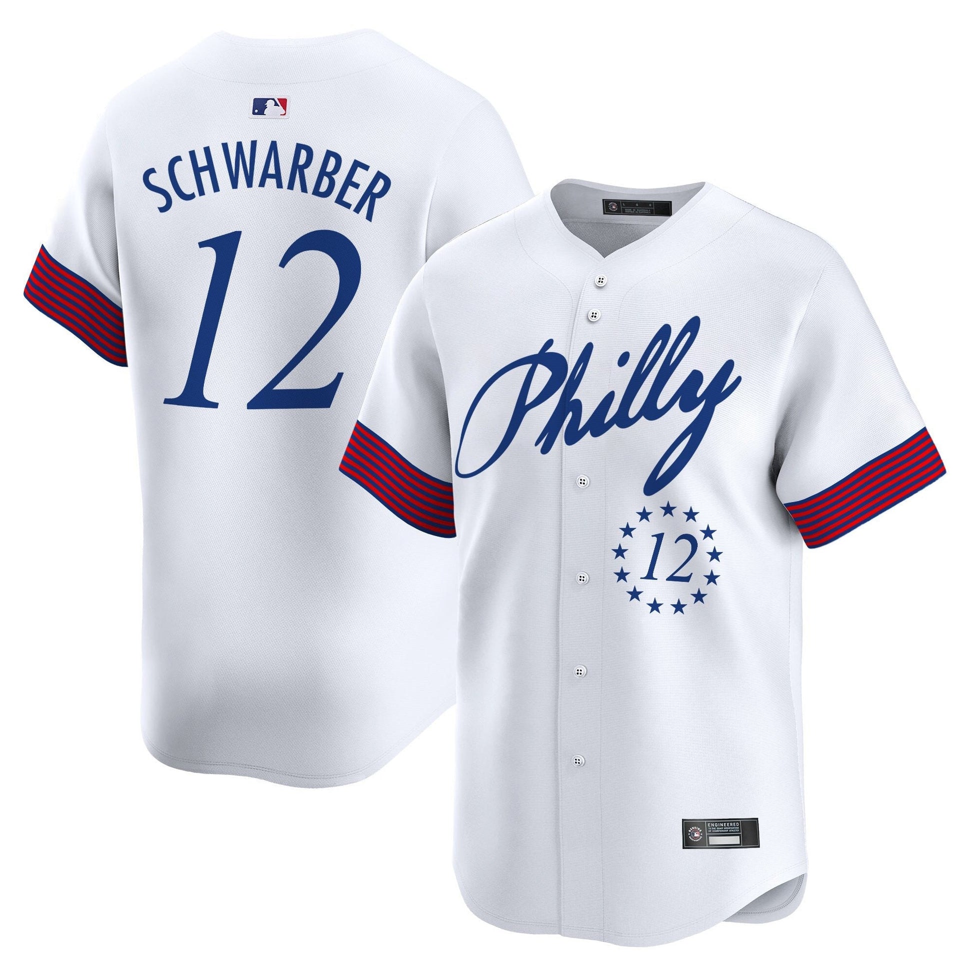 Men's Philadelphia Phillies 2025 Independence Day Vapor Premier Limited Jersey V2 - All Stitched
