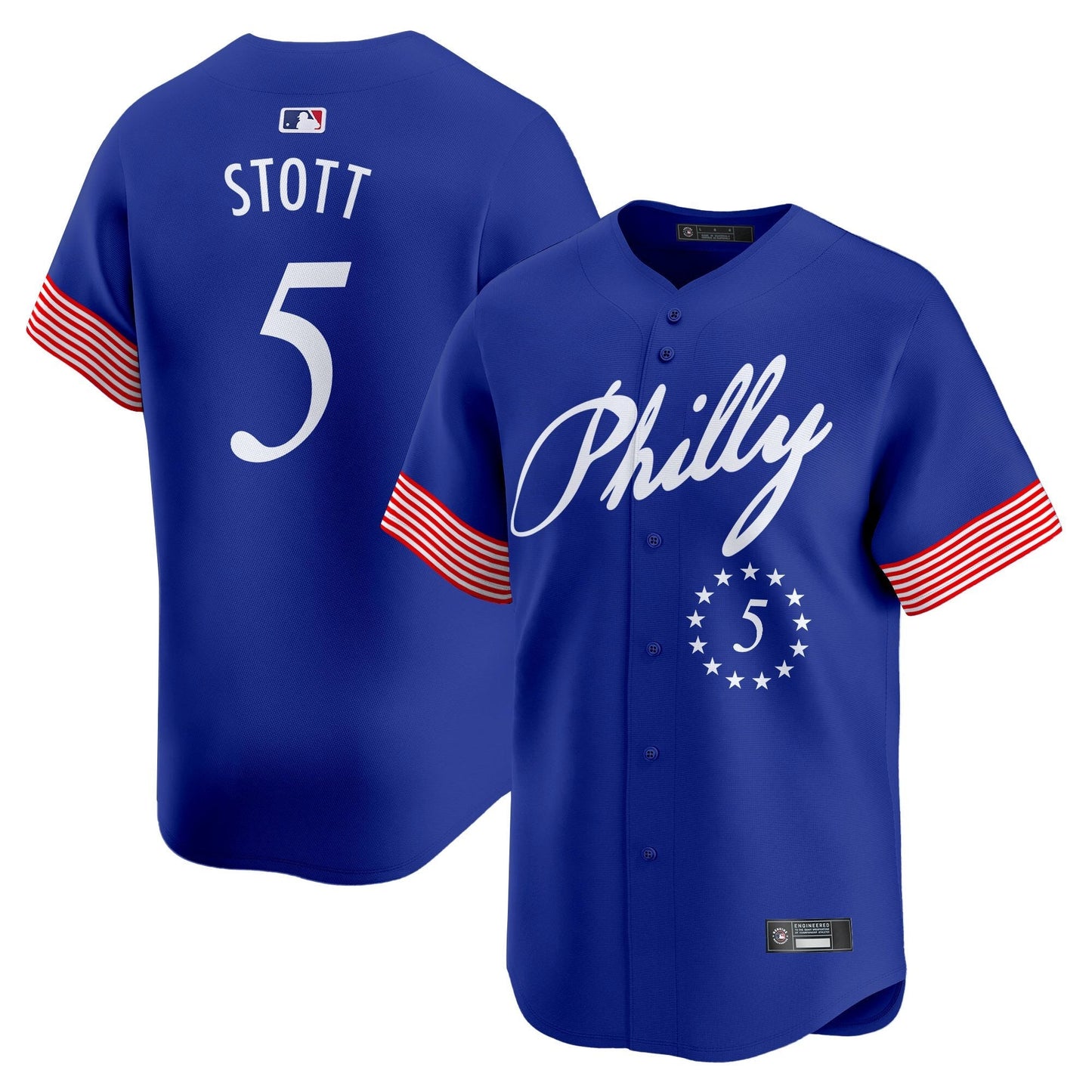 Men's Philadelphia Phillies 2025 Independence Day Vapor Premier Limited Jersey V2 - All Stitched