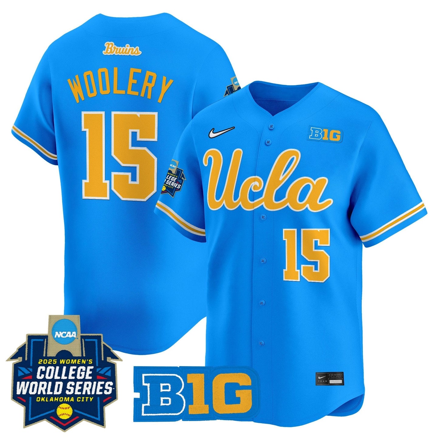Men's size - UCLA Bruins Softball 2025 World Series (WCWS) Vapor Premier Limited Jersey - All Stitched