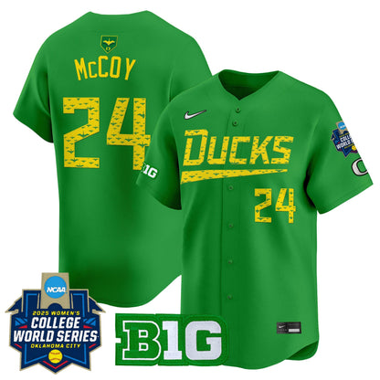 Men's size - Oregon Ducks Softball 2025 World Series (WCWS) Vapor Premier Limited Jersey - All Stitched