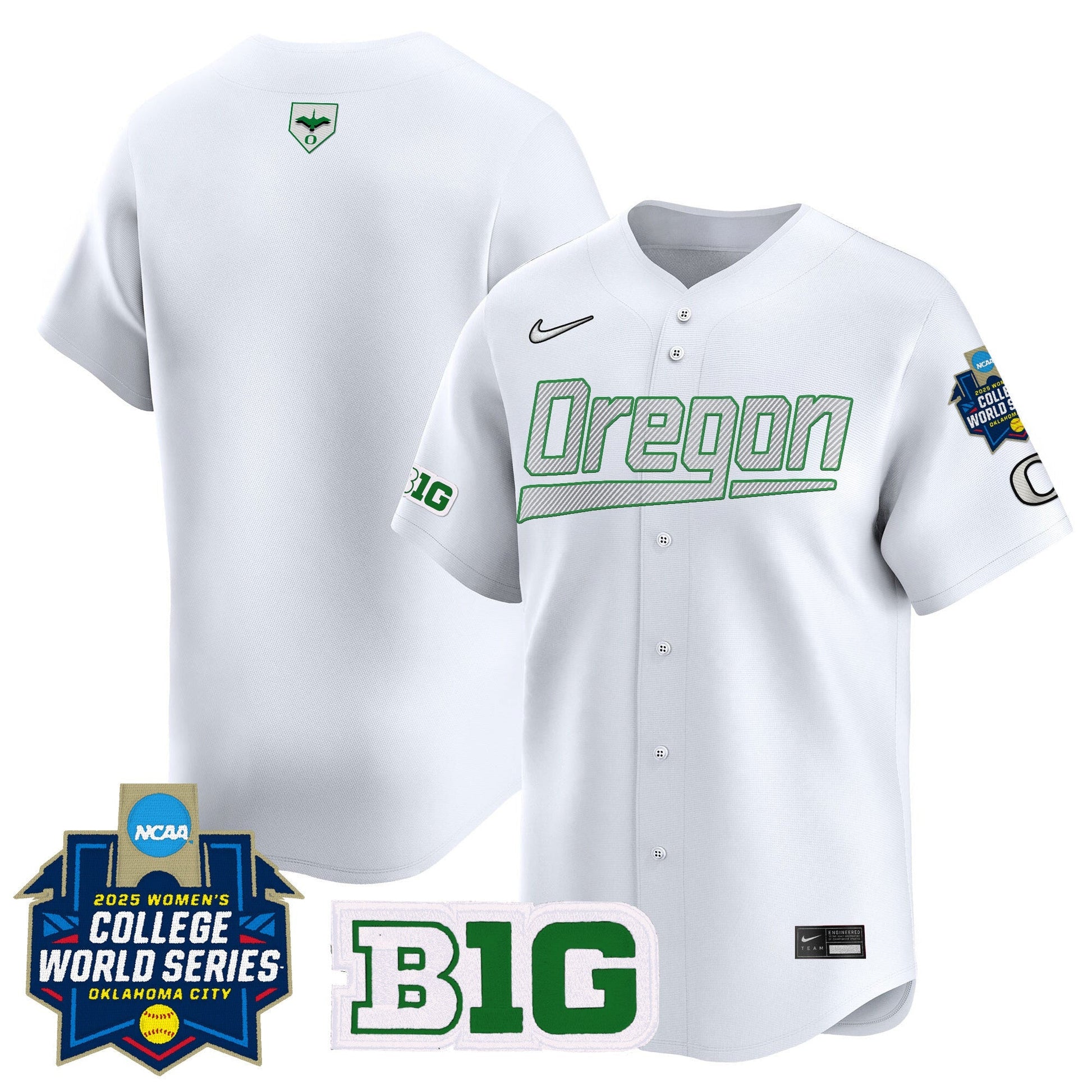 Men's size - Oregon Ducks Softball 2025 World Series (WCWS) Vapor Premier Limited Jersey - All Stitched