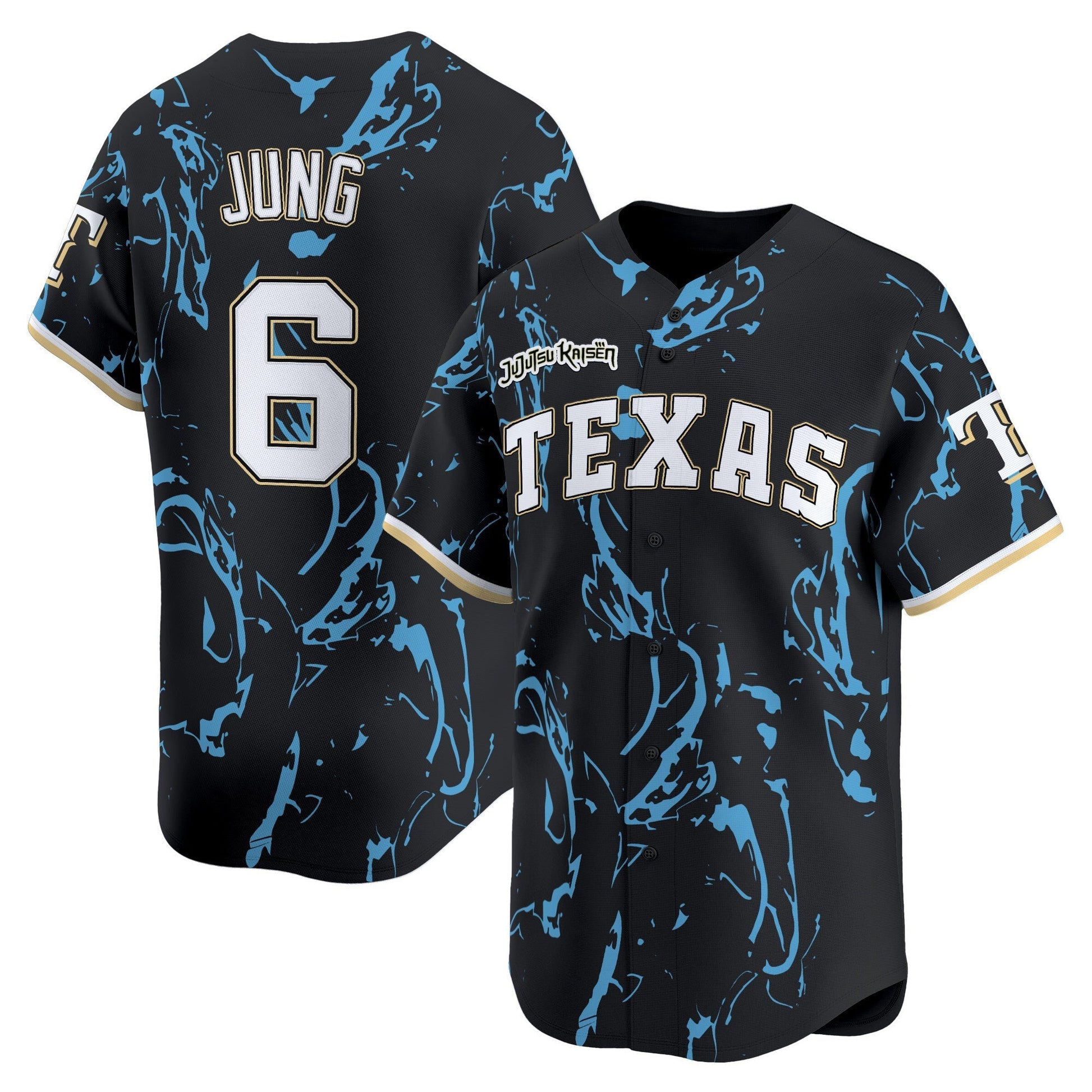 Texas Rangers x Jujutsu Kaisen Vapor Premier Limited Jersey - All Stitched
