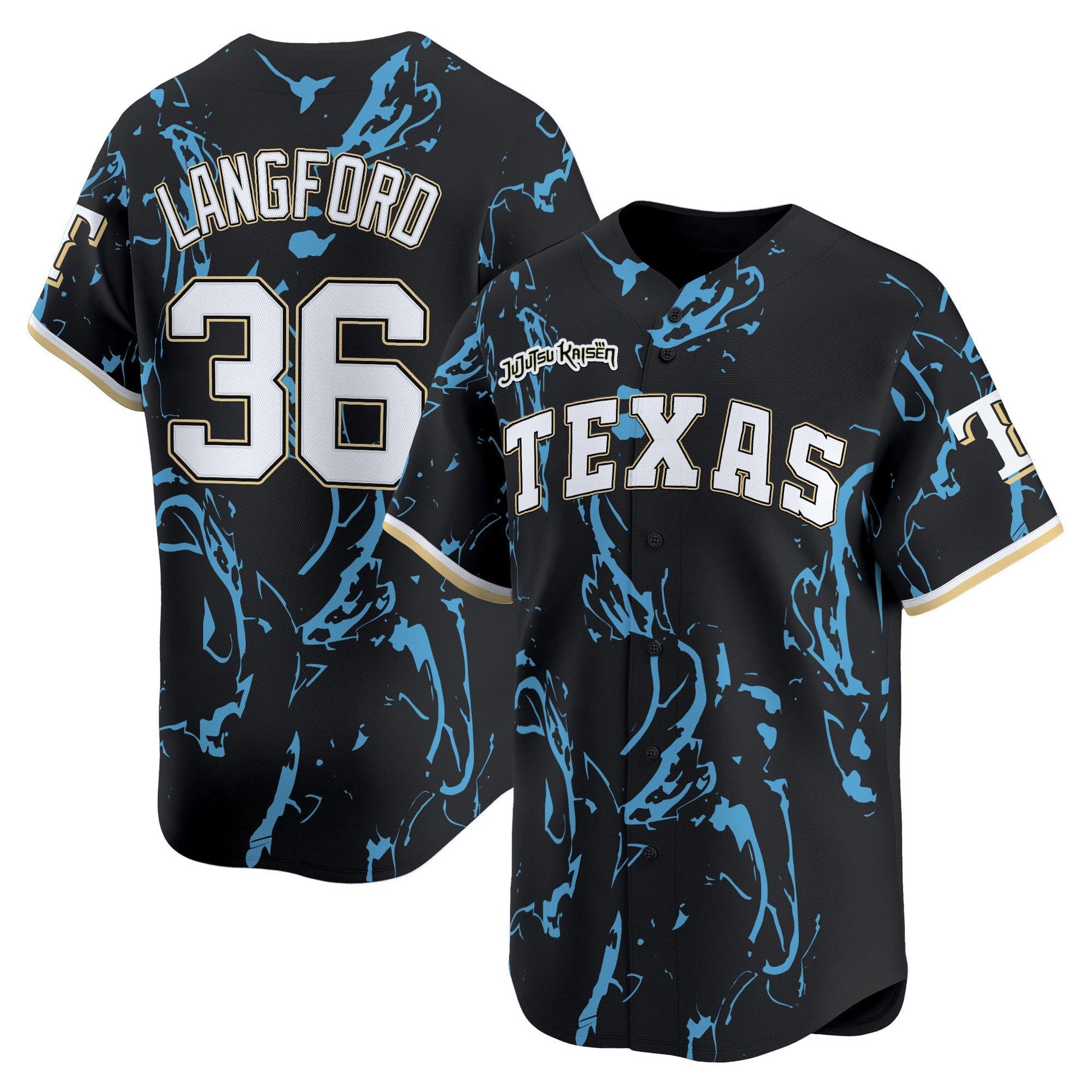 Texas Rangers x Jujutsu Kaisen Vapor Premier Limited Jersey - All Stitched