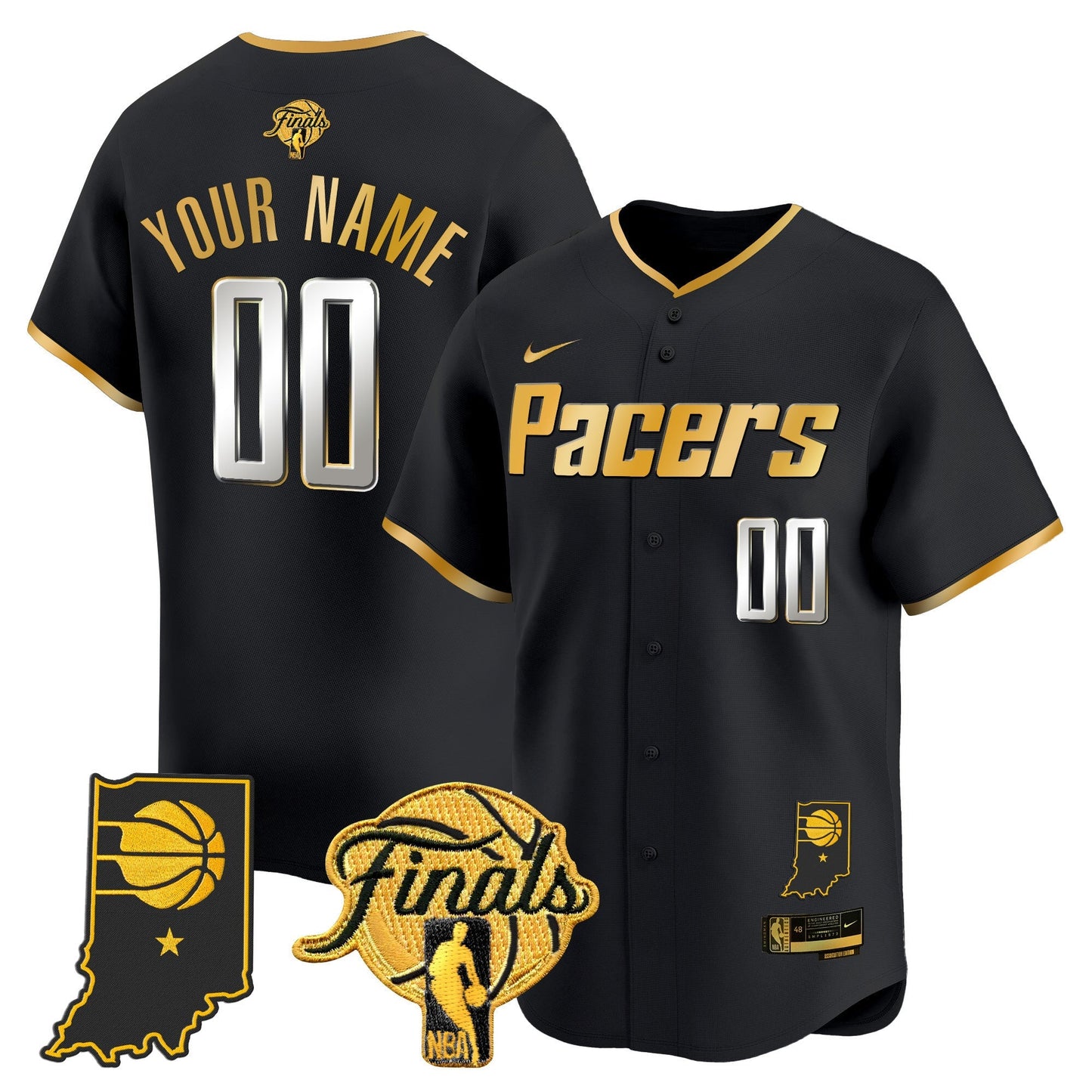 Indiana Pacers 2025 Finals Vapor Baseball Custom Jersey - All Stitched