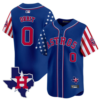 Men's Houston Astros 2025 Independence Day Vapor Premier Limited Jersey - All Stitched