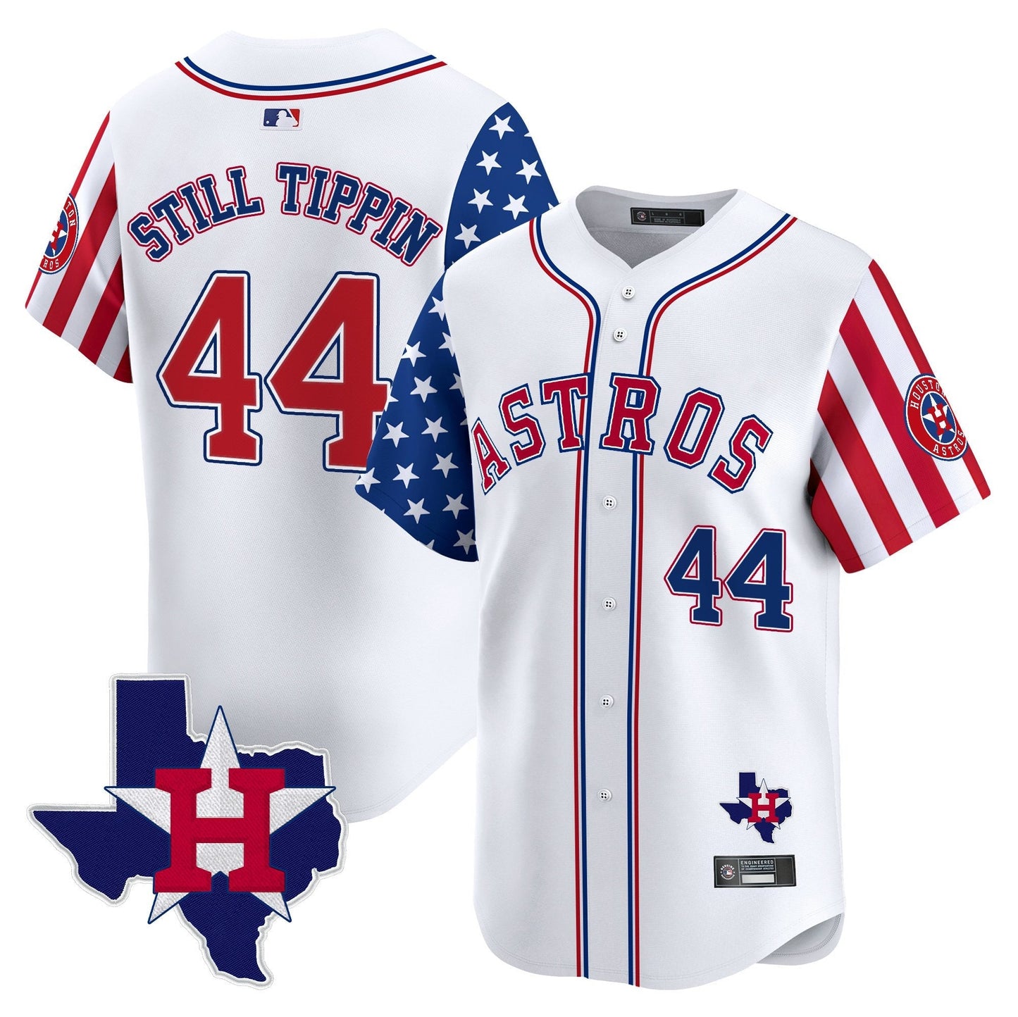 Men's Houston Astros 2025 Independence Day Vapor Premier Limited Jersey - All Stitched