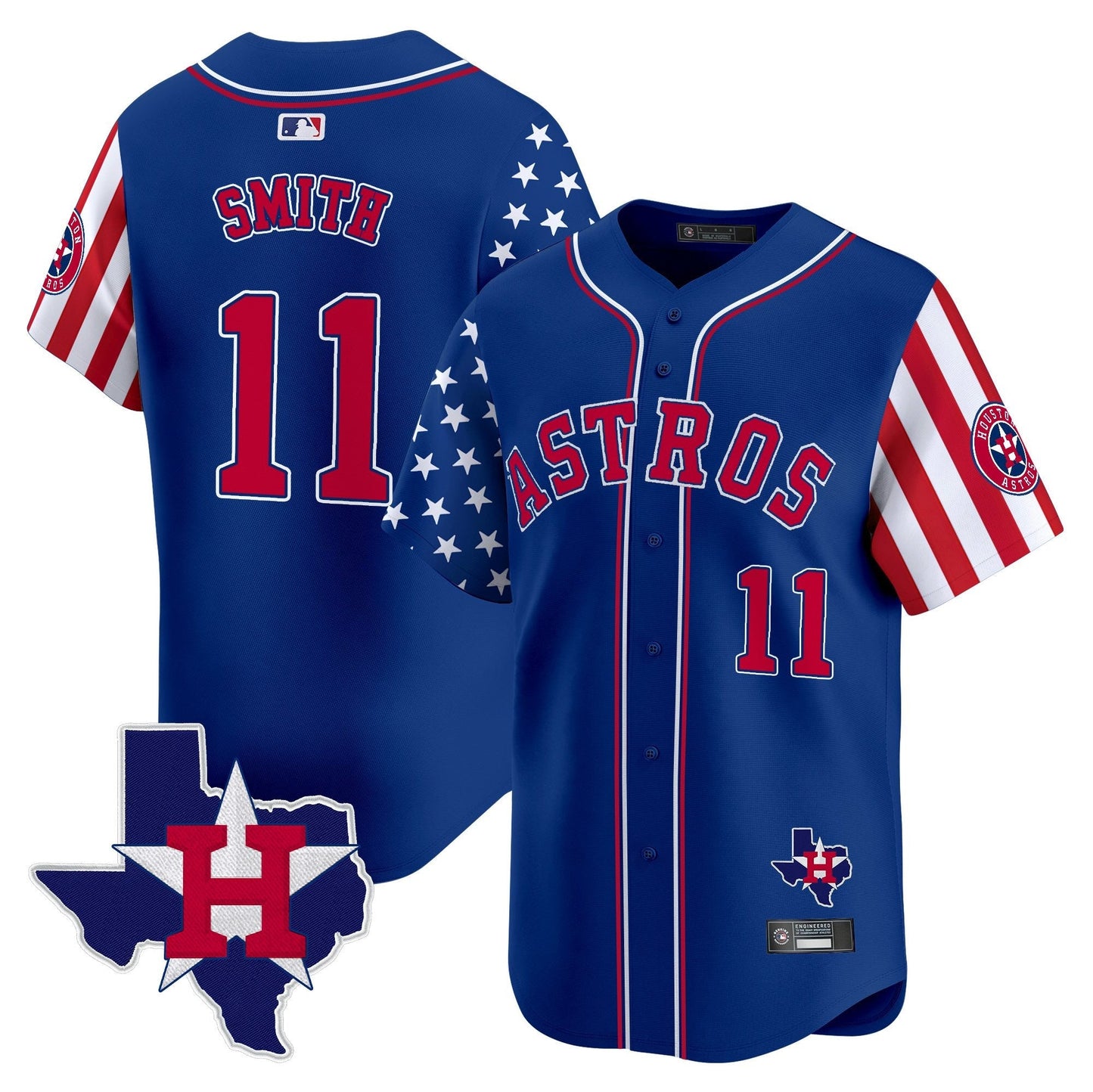 Men's Houston Astros 2025 Independence Day Vapor Premier Limited Jersey - All Stitched