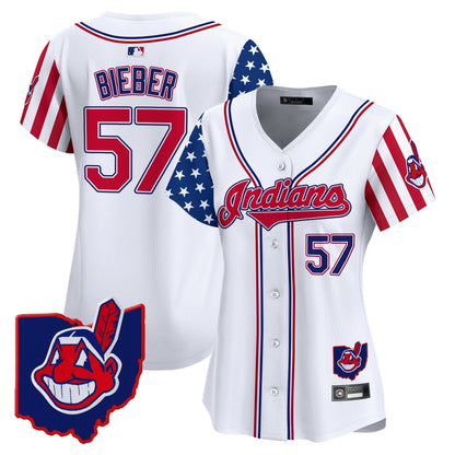 Women's Cleveland Indians 2025 Independence Day Vapor Premier Limited Jersey - All Stitched