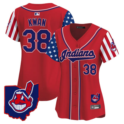 Women's Cleveland Indians 2025 Independence Day Vapor Premier Limited Jersey - All Stitched