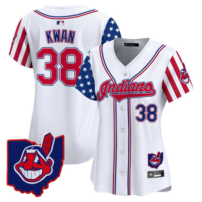 Women's Cleveland Indians 2025 Independence Day Vapor Premier Limited Jersey - All Stitched