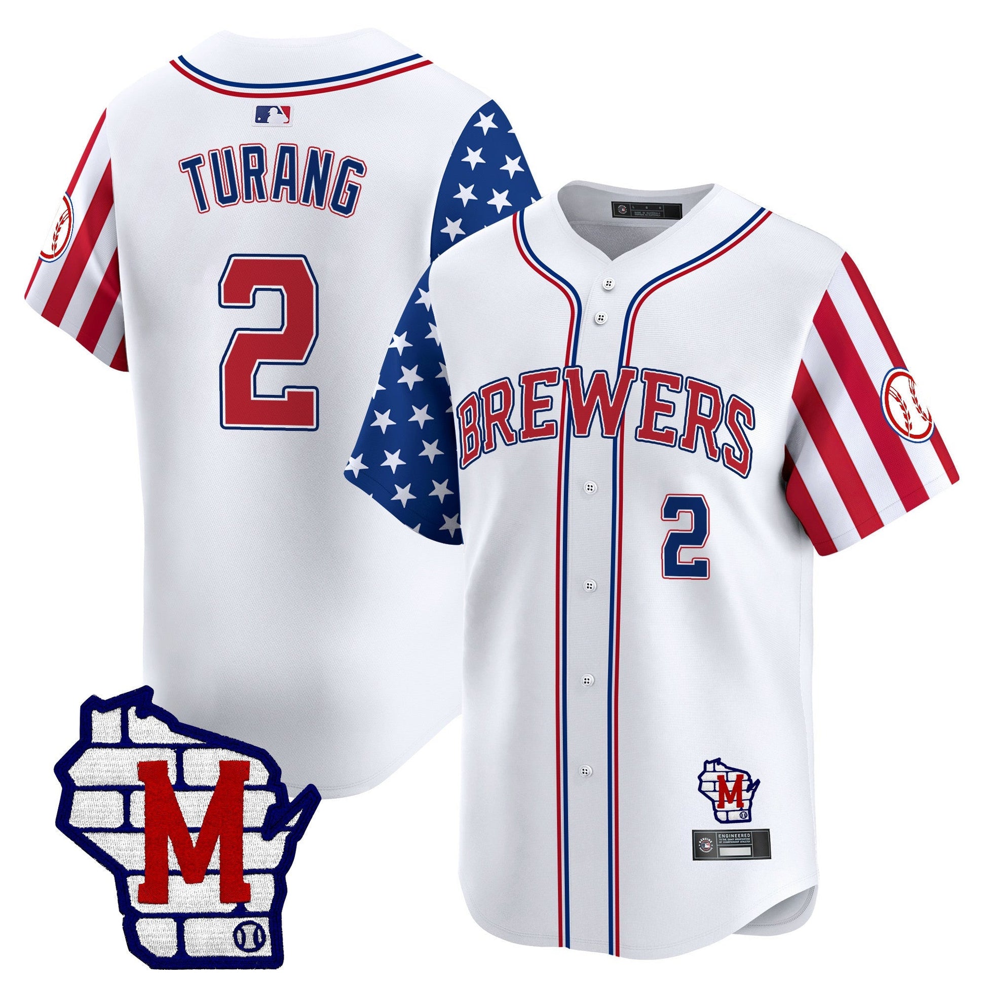 Men's Milwaukee Brewers 2025 Independence Day Vapor Premier Limited Jersey - All Stitched