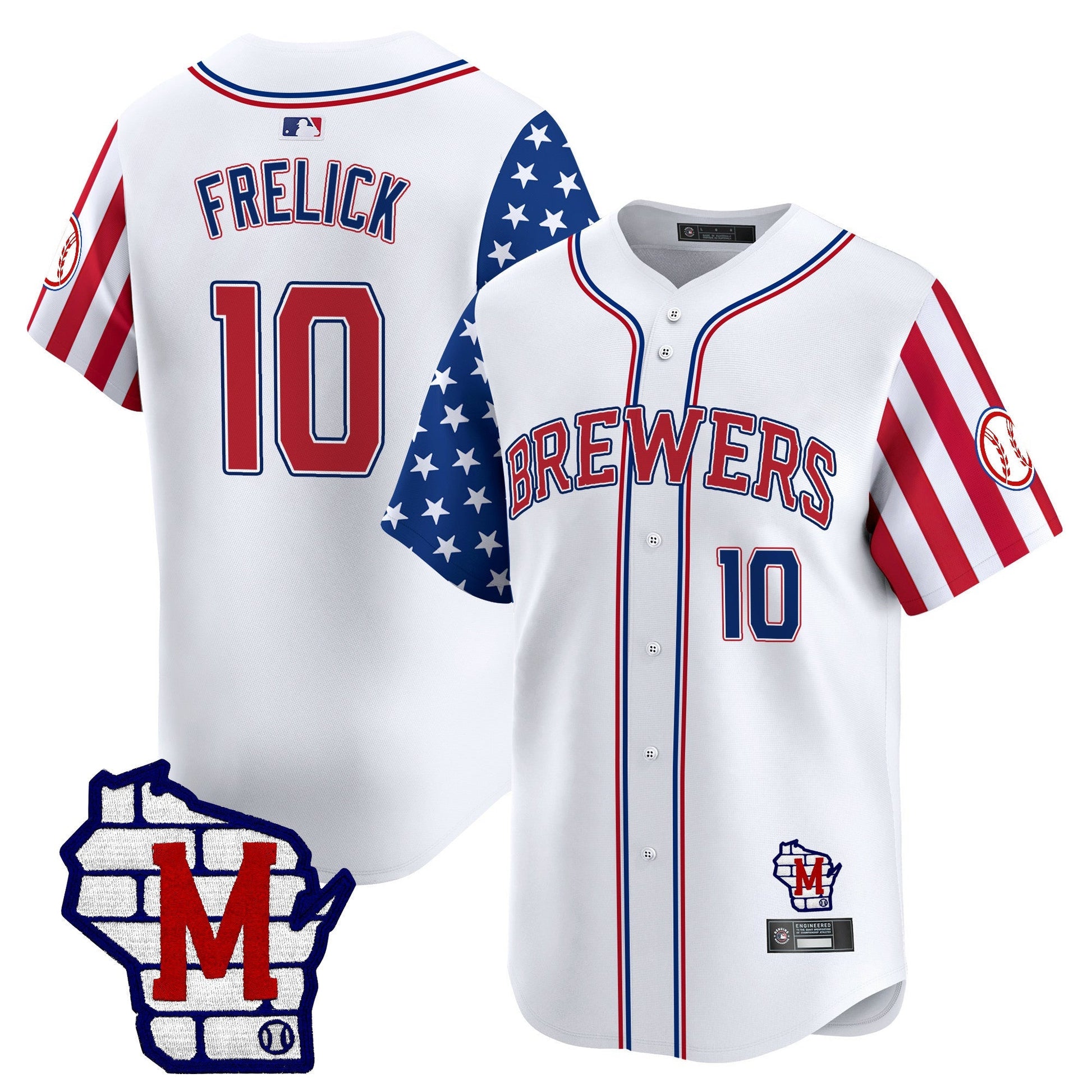 Men's Milwaukee Brewers 2025 Independence Day Vapor Premier Limited Jersey - All Stitched