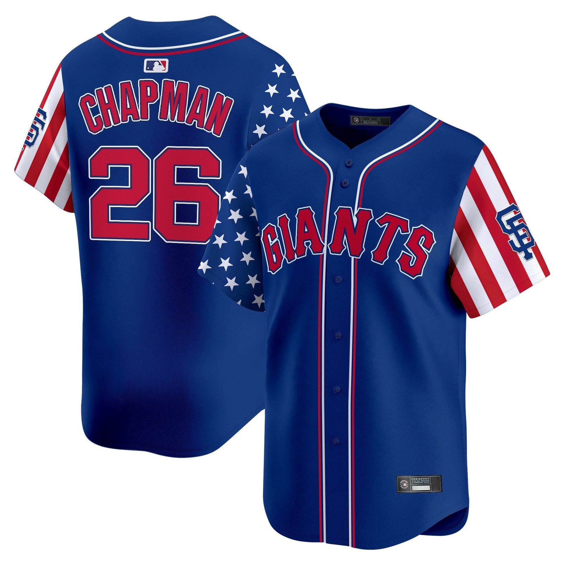 Men's San Francisco Giants 2025 Independence Day Vapor Premier Limited Jersey - All Stitched