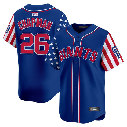Men's San Francisco Giants 2025 Independence Day Vapor Premier Limited Jersey - All Stitched