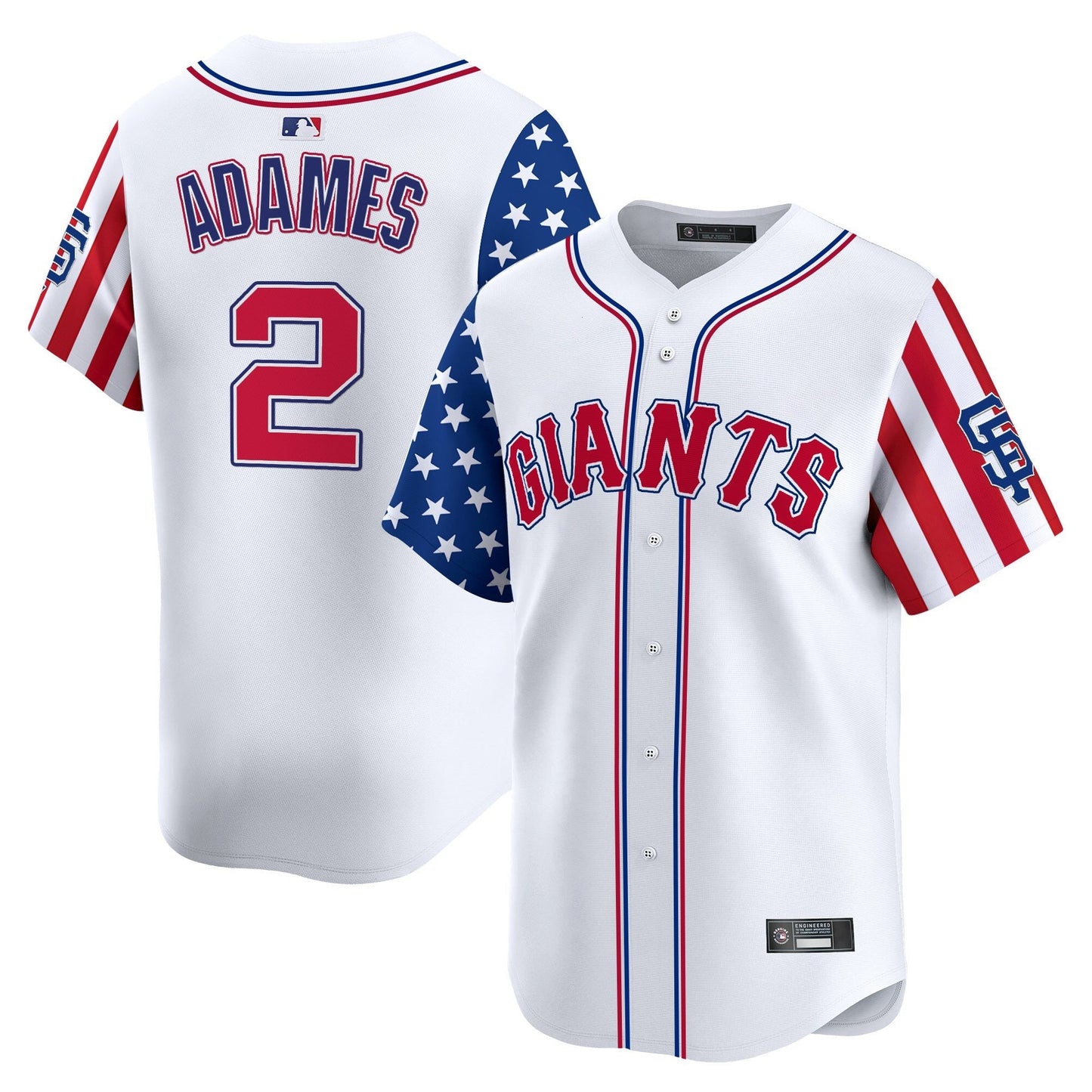 Men's San Francisco Giants 2025 Independence Day Vapor Premier Limited Jersey - All Stitched