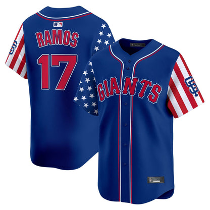 Men's San Francisco Giants 2025 Independence Day Vapor Premier Limited Jersey - All Stitched