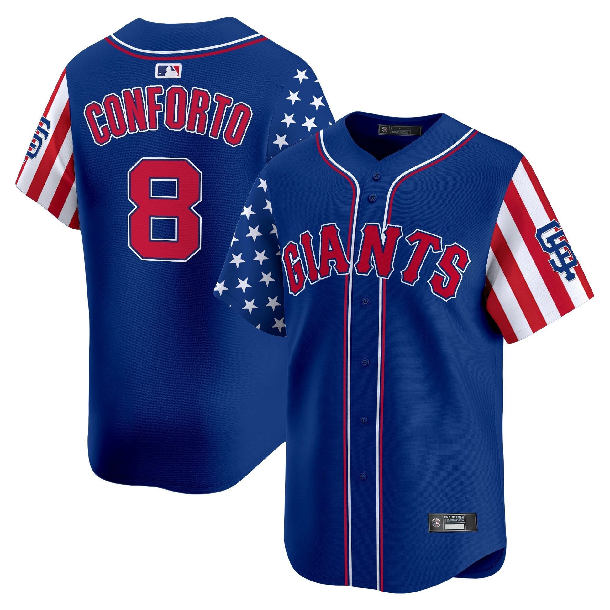 Men's San Francisco Giants 2025 Independence Day Vapor Premier Limited Jersey - All Stitched