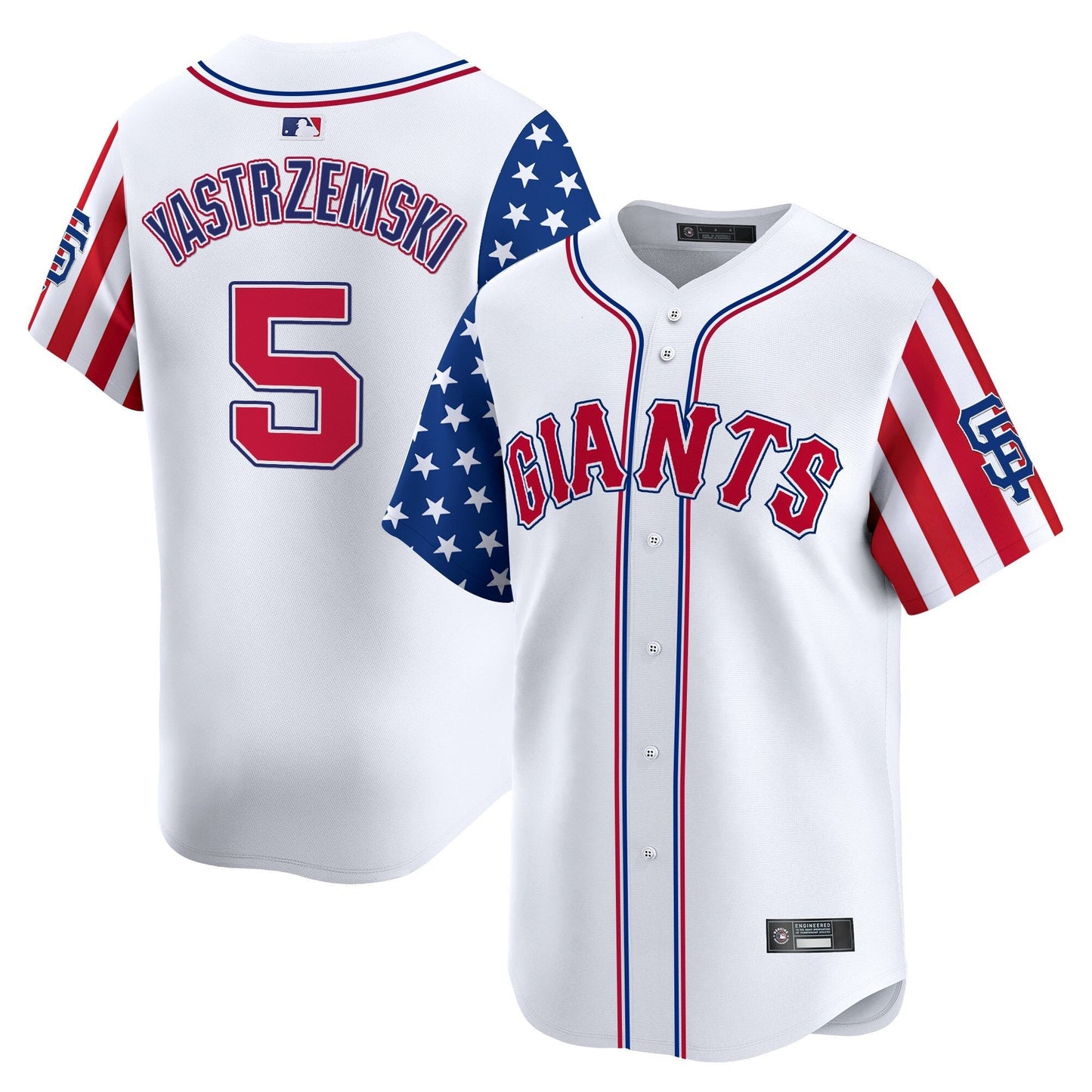 Men's San Francisco Giants 2025 Independence Day Vapor Premier Limited Jersey - All Stitched