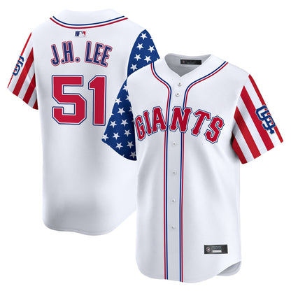 Men's San Francisco Giants 2025 Independence Day Vapor Premier Limited Jersey - All Stitched