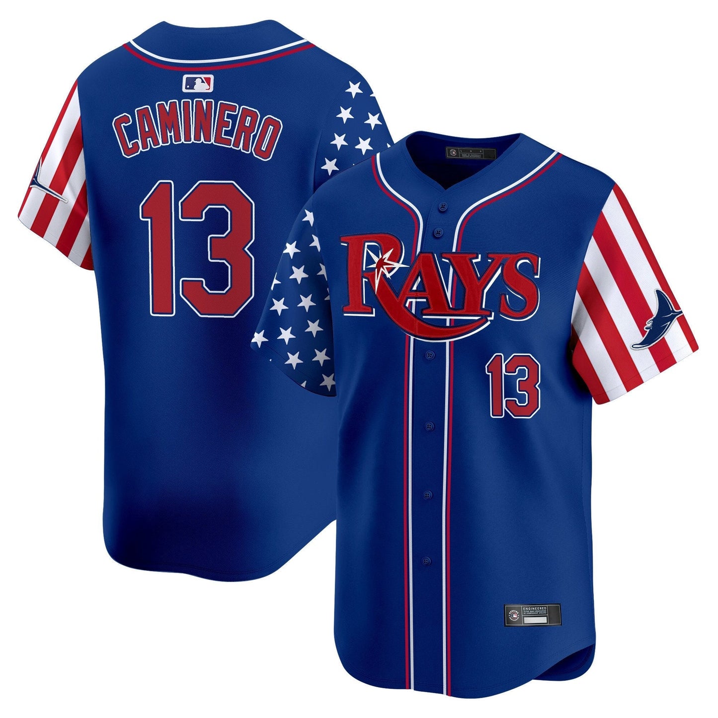 Men's Tampa Bay Rays 2025 Independence Day Vapor Premier Limited Jersey - All Stitched