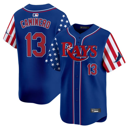 Men's Tampa Bay Rays 2025 Independence Day Vapor Premier Limited Jersey - All Stitched