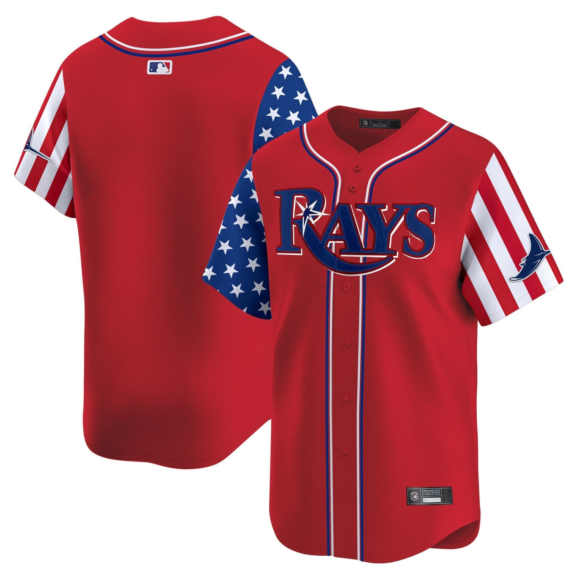 Men's Tampa Bay Rays 2025 Independence Day Vapor Premier Limited Jersey - All Stitched