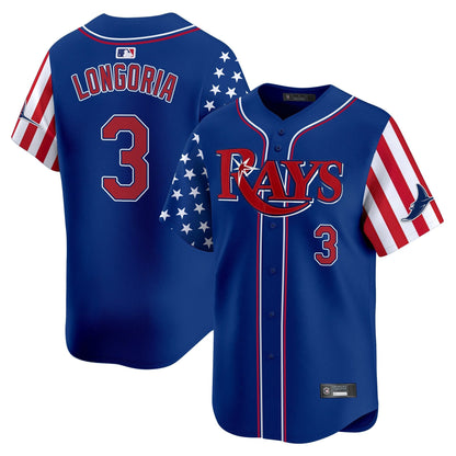 Men's Tampa Bay Rays 2025 Independence Day Vapor Premier Limited Jersey - All Stitched