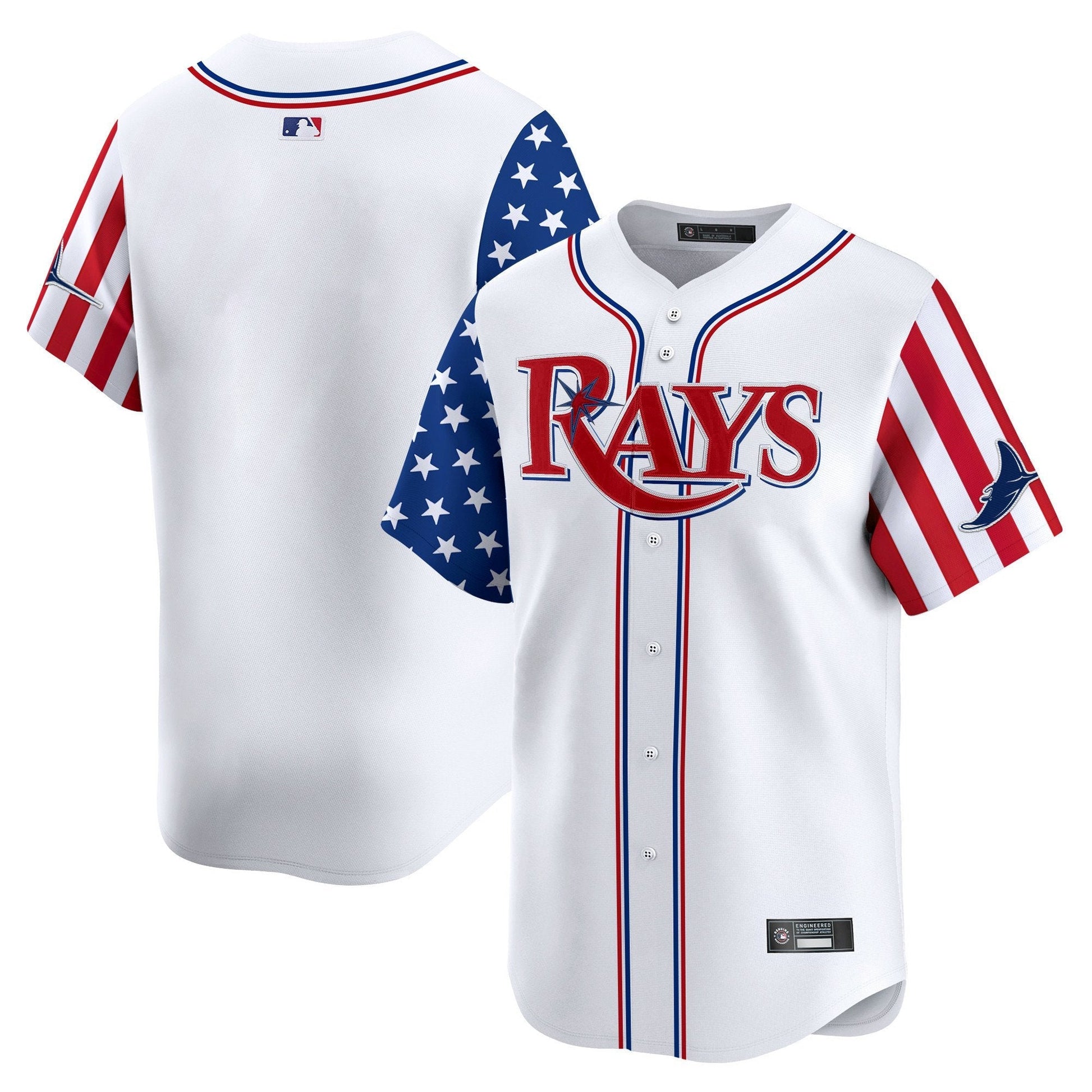 Men's Tampa Bay Rays 2025 Independence Day Vapor Premier Limited Jersey - All Stitched