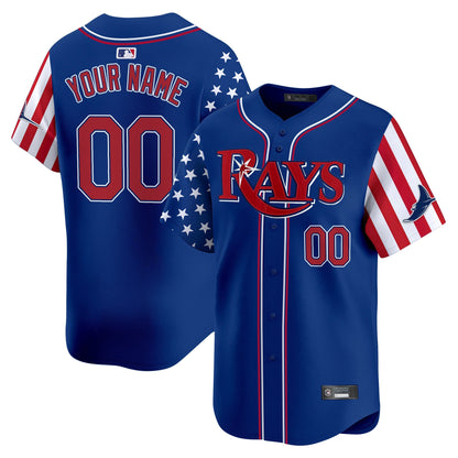 Tampa Bay Rays 2025 Independence Day Vapor Premier Limited Custom Jersey - All Stitched