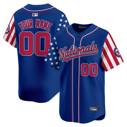 Washington Nationals 2025 Independence Day Vapor Premier Limited Custom Jersey - All Stitched