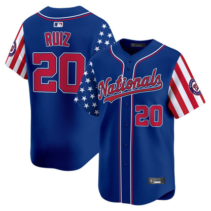 Men's Washington Nationals 2025 Independence Day Vapor Premier Limited Jersey - All Stitched