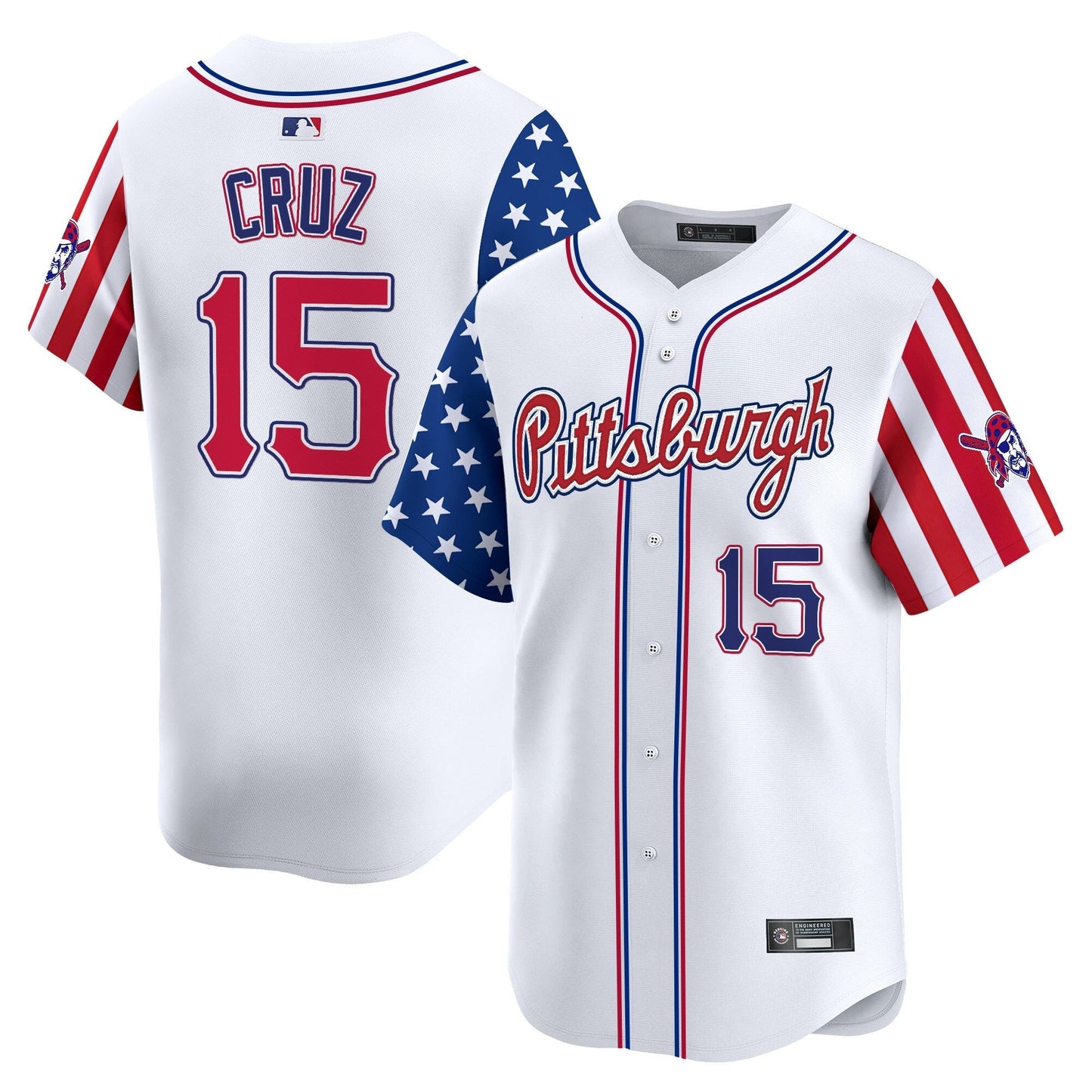 Men's Pittsburgh Pirates 2025 Independence Day Vapor Premier Limited Jersey - All Stitched