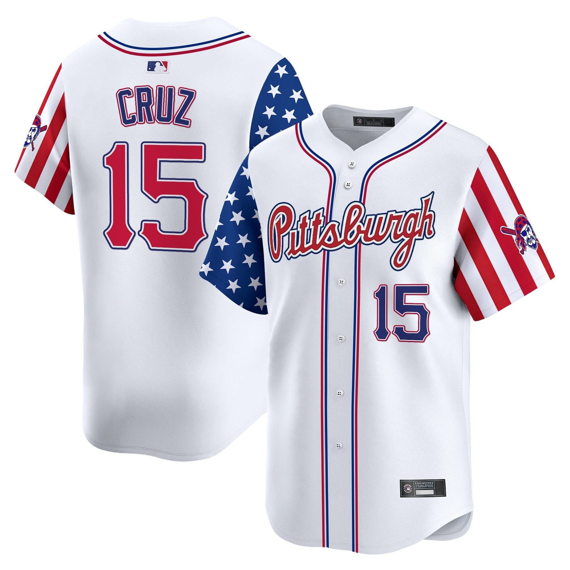Men's Pittsburgh Pirates 2025 Independence Day Vapor Premier Limited Jersey - All Stitched