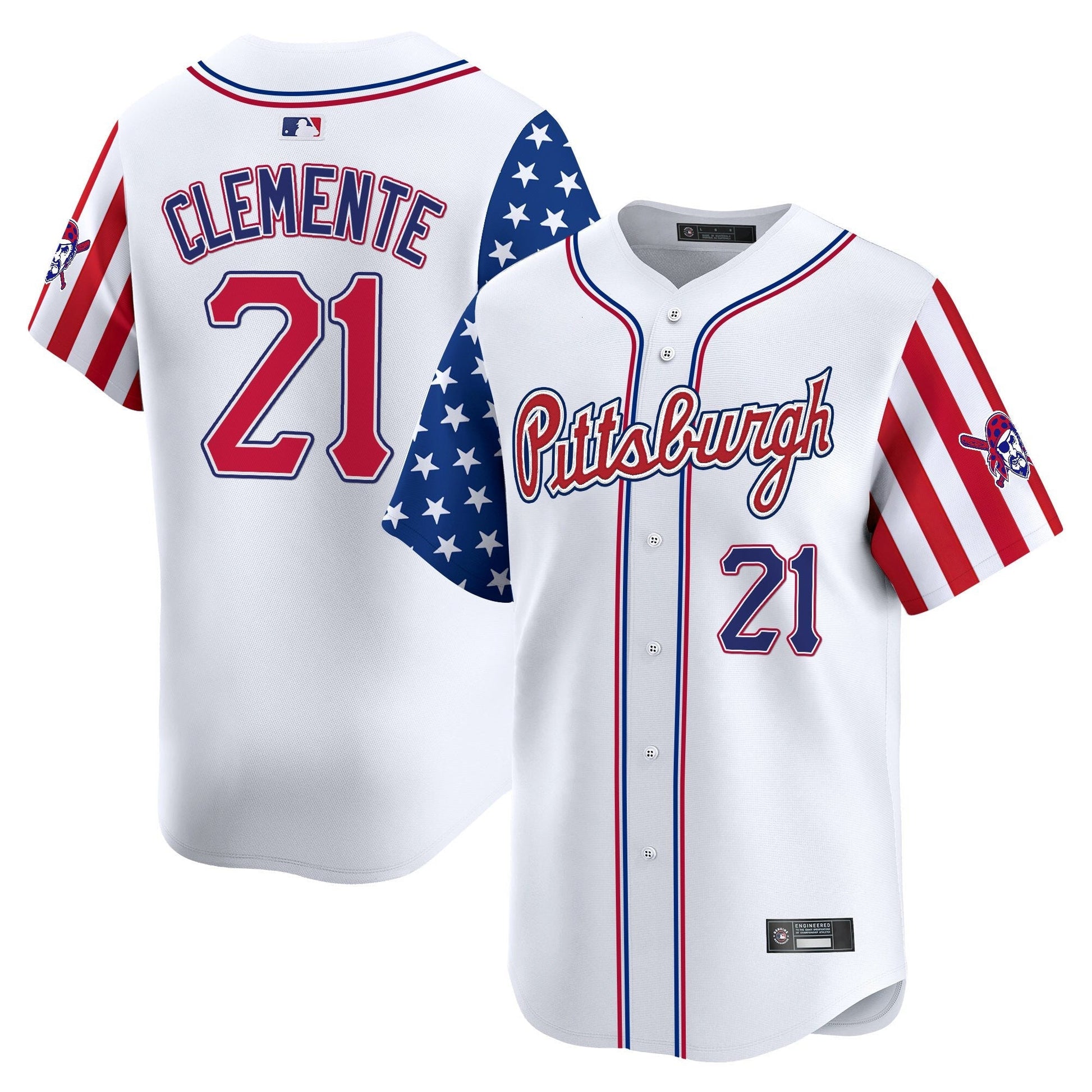 Men's Pittsburgh Pirates 2025 Independence Day Vapor Premier Limited Jersey - All Stitched