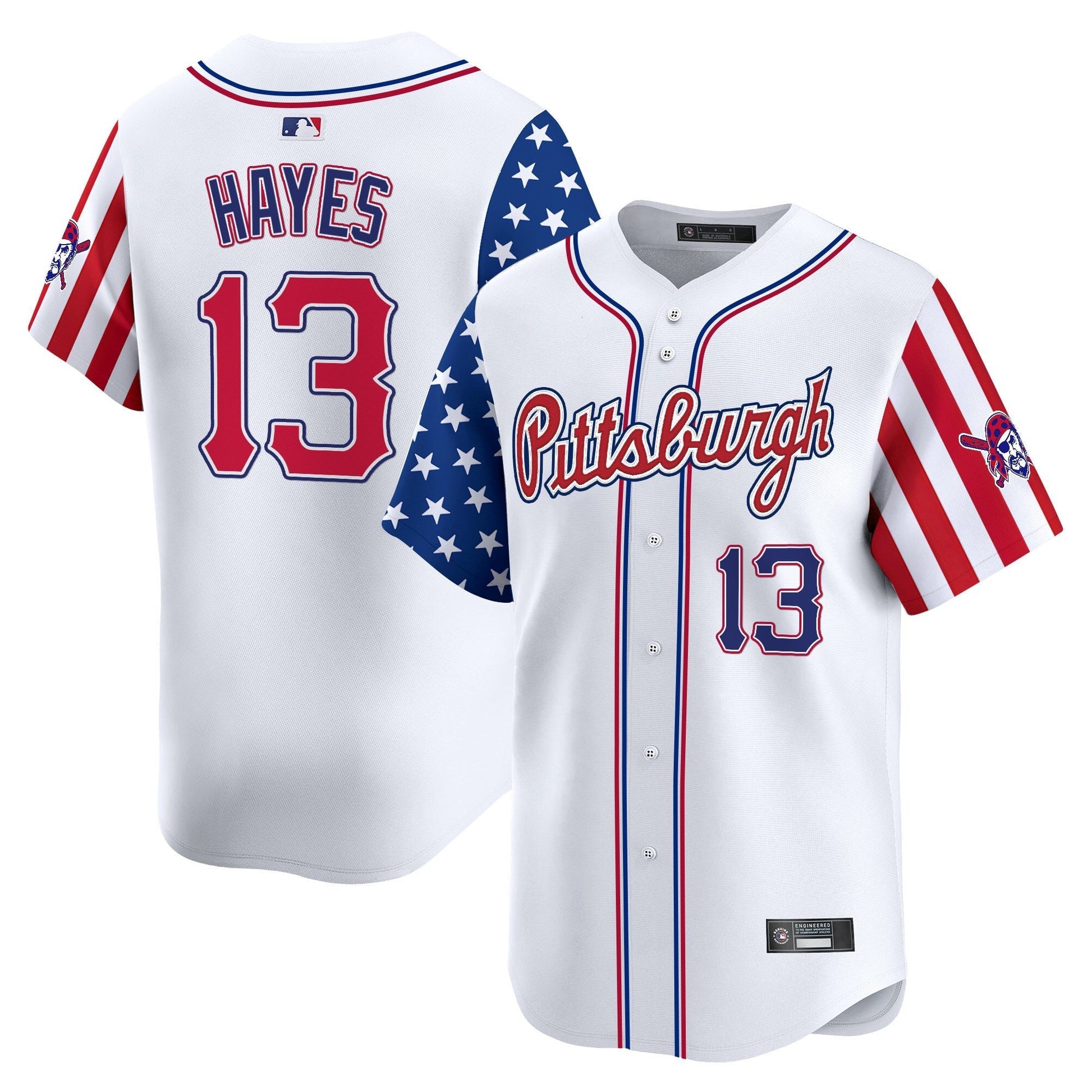 Men's Pittsburgh Pirates 2025 Independence Day Vapor Premier Limited Jersey - All Stitched