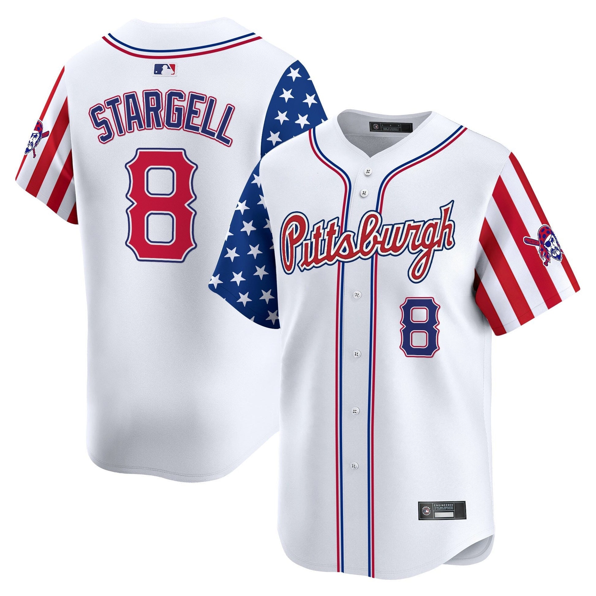 Men's Pittsburgh Pirates 2025 Independence Day Vapor Premier Limited Jersey - All Stitched