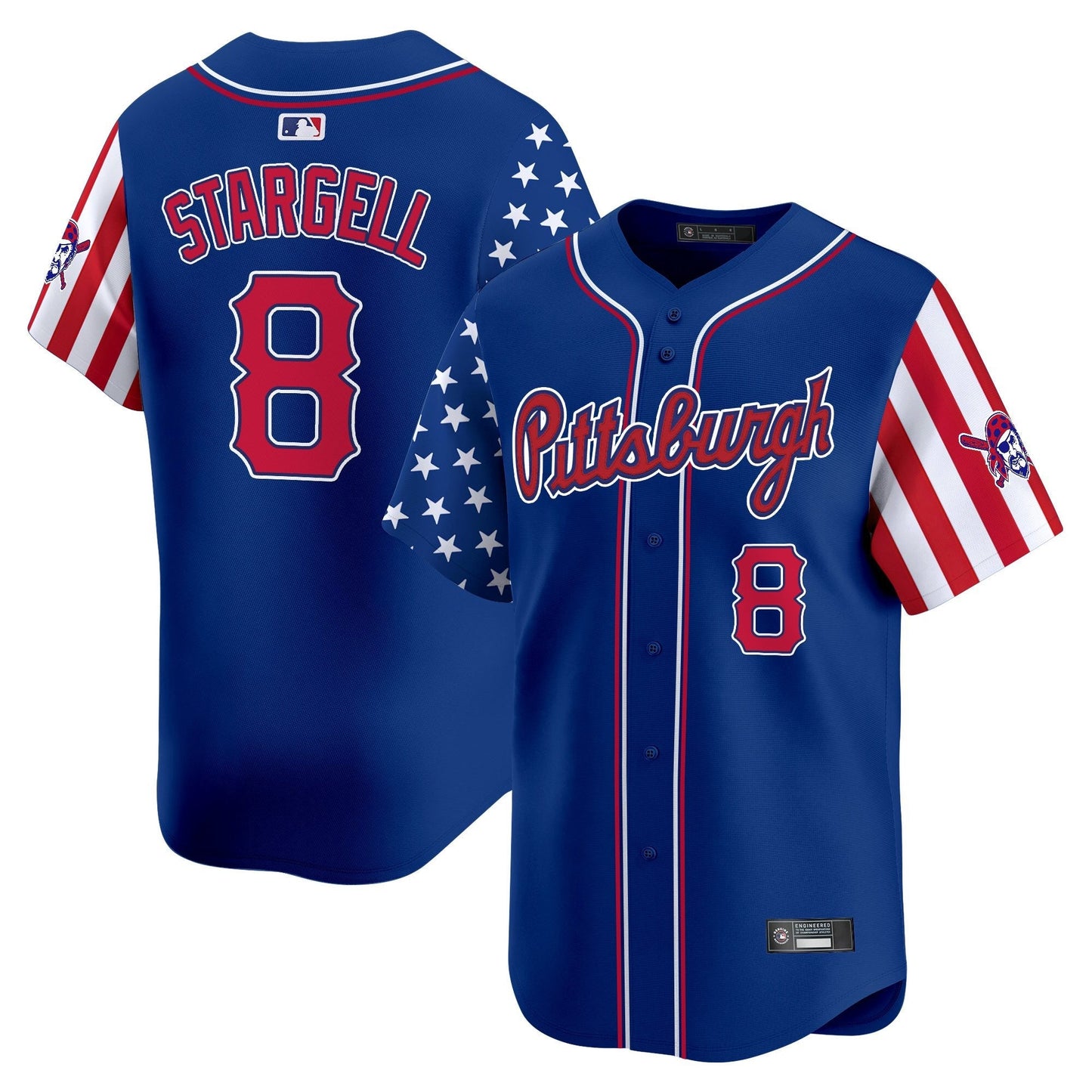 Men's Pittsburgh Pirates 2025 Independence Day Vapor Premier Limited Jersey - All Stitched