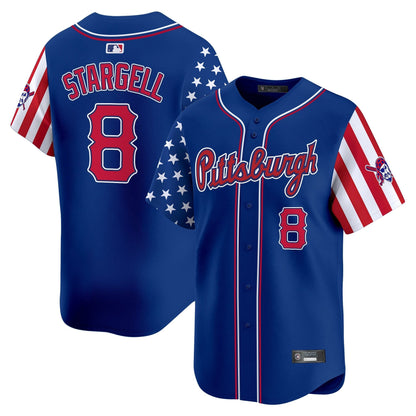 Men's Pittsburgh Pirates 2025 Independence Day Vapor Premier Limited Jersey - All Stitched
