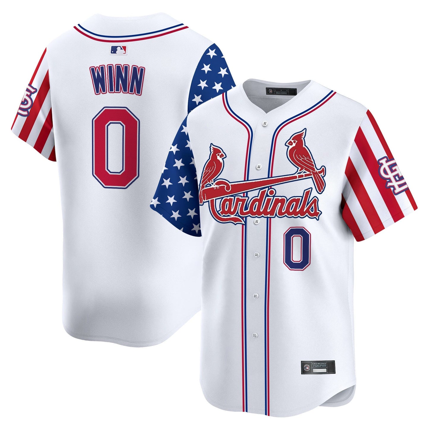 Men's St. Louis Cardinals 2025 Independence Day Vapor Premier Limited Jersey V2 - All Stitched