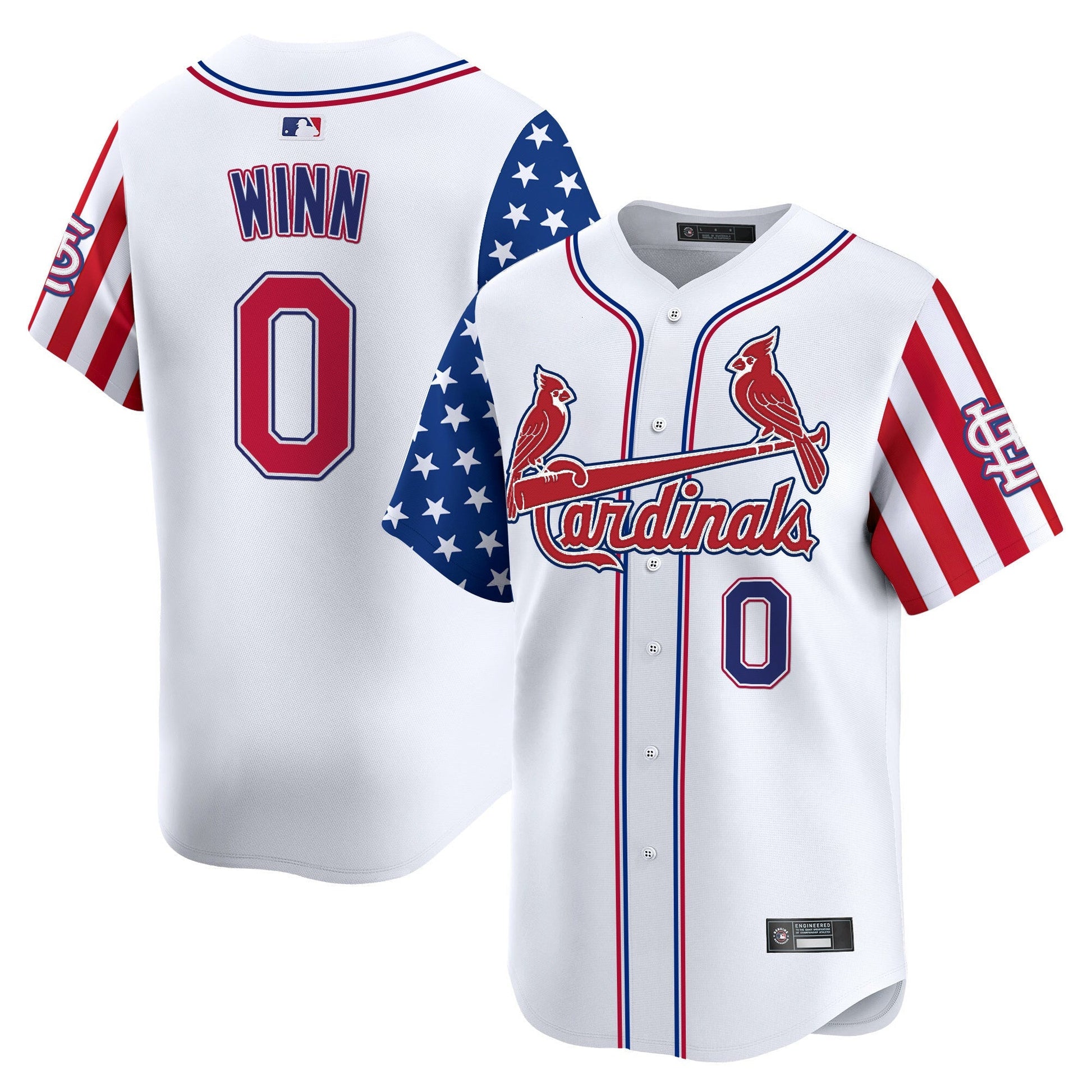 Men's St. Louis Cardinals 2025 Independence Day Vapor Premier Limited Jersey V2 - All Stitched