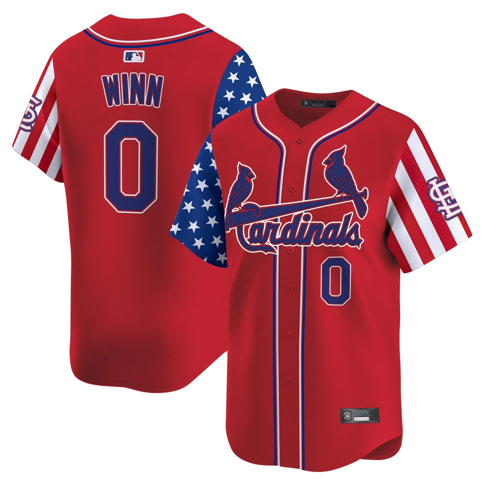 Men's St. Louis Cardinals 2025 Independence Day Vapor Premier Limited Jersey V2 - All Stitched