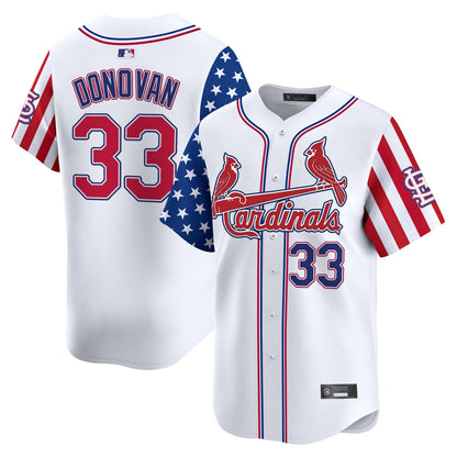 Men's St. Louis Cardinals 2025 Independence Day Vapor Premier Limited Jersey V2 - All Stitched