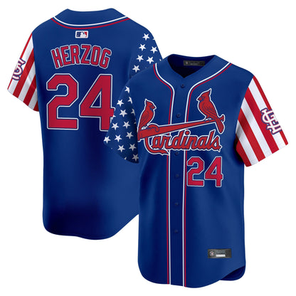 Men's St. Louis Cardinals 2025 Independence Day Vapor Premier Limited Jersey V2 - All Stitched