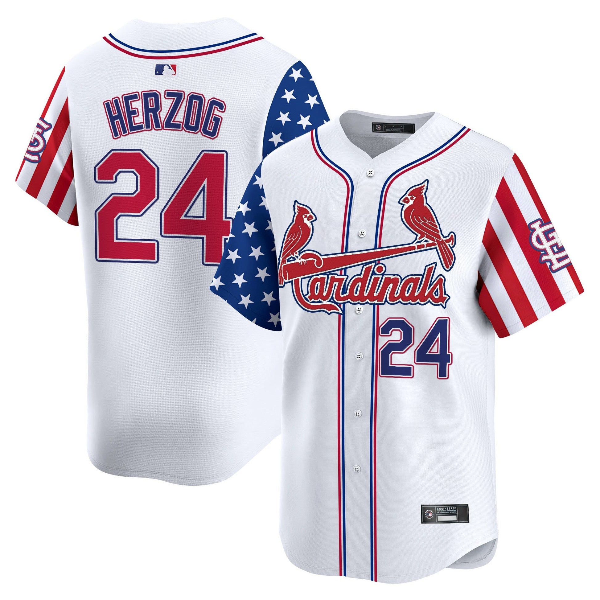 Men's St. Louis Cardinals 2025 Independence Day Vapor Premier Limited Jersey V2 - All Stitched