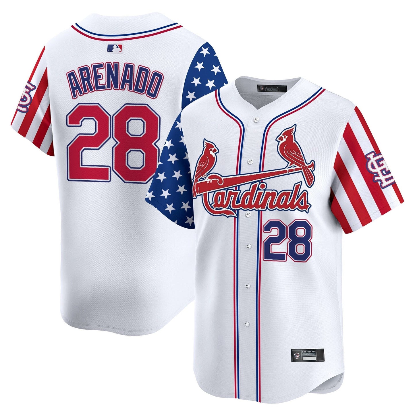 Men's St. Louis Cardinals 2025 Independence Day Vapor Premier Limited Jersey V2 - All Stitched