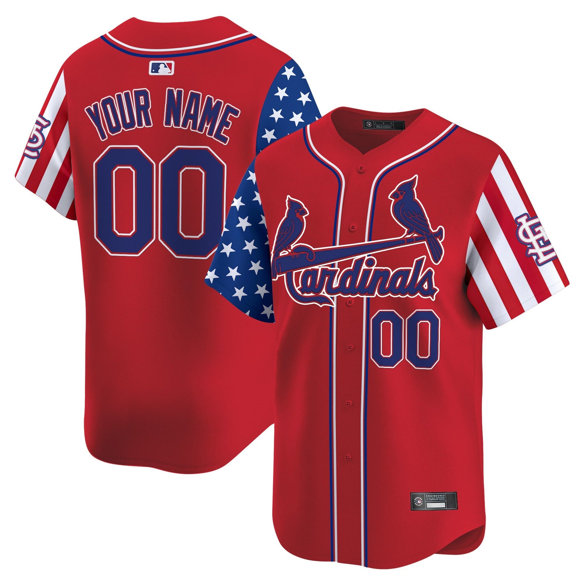 St. Louis Cardinals 2025 Independence Day Vapor Premier Limited Custom Jersey V2 - All Stitched